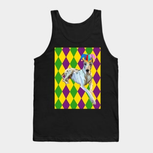 Mardi Gras Harlequin Great Dane Dog Tank Top